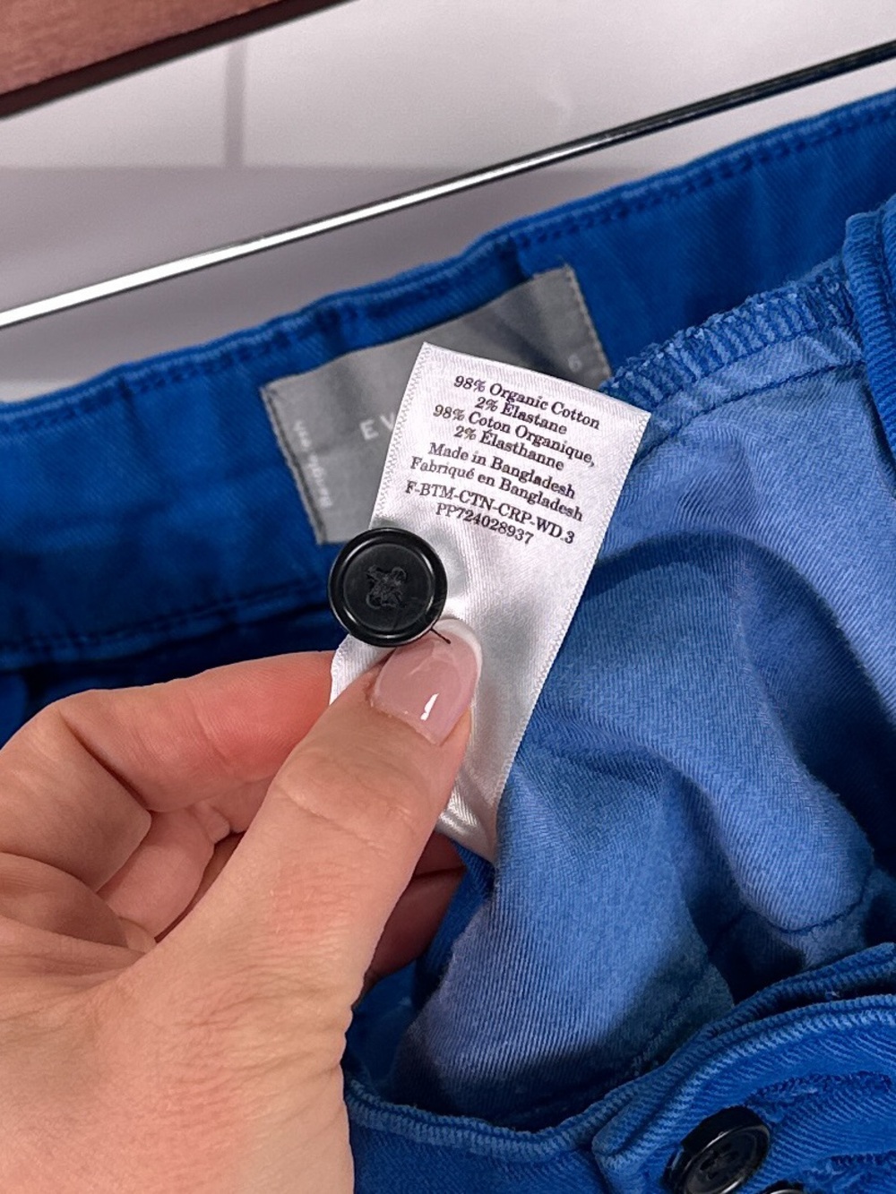 Everlane Utility Wide Leg Crop Pant Bright Blue Organic Cotton Size 6 - Picture 8 of 12